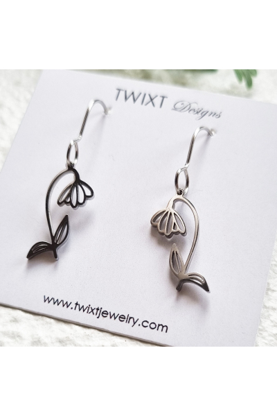 January Birth Flower - Snowdrop - Earrings - PD436